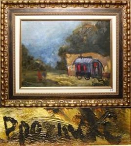Picture of PERMEKE PAUL - LANDSCAPE WITH TRAILER
