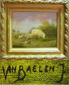 Picture of VAN BAELEN JEAN - LANDSCAPE WITH SHEEP